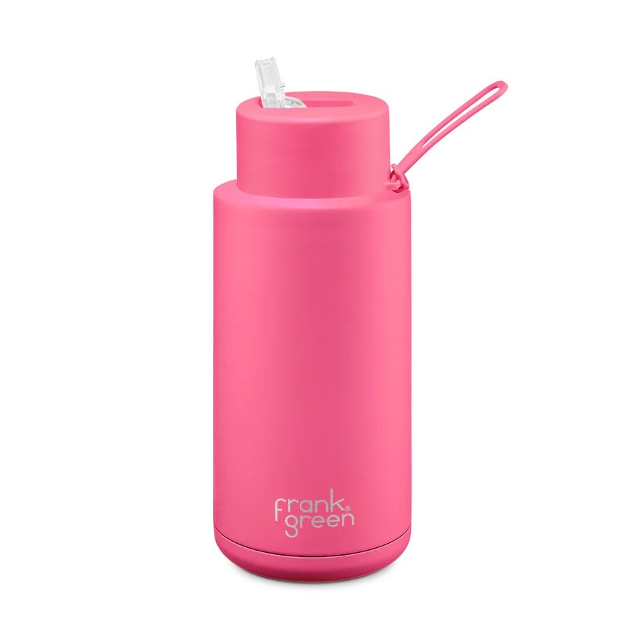 34oz Frank Green Ceramic Reusable Bottle w Straw