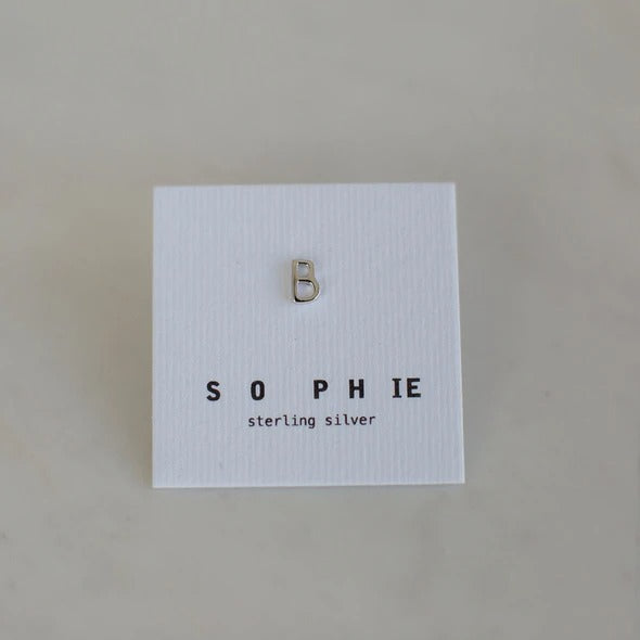 Silver Little Letter Stud (Single)