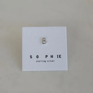 Silver Little Letter Stud (Single)