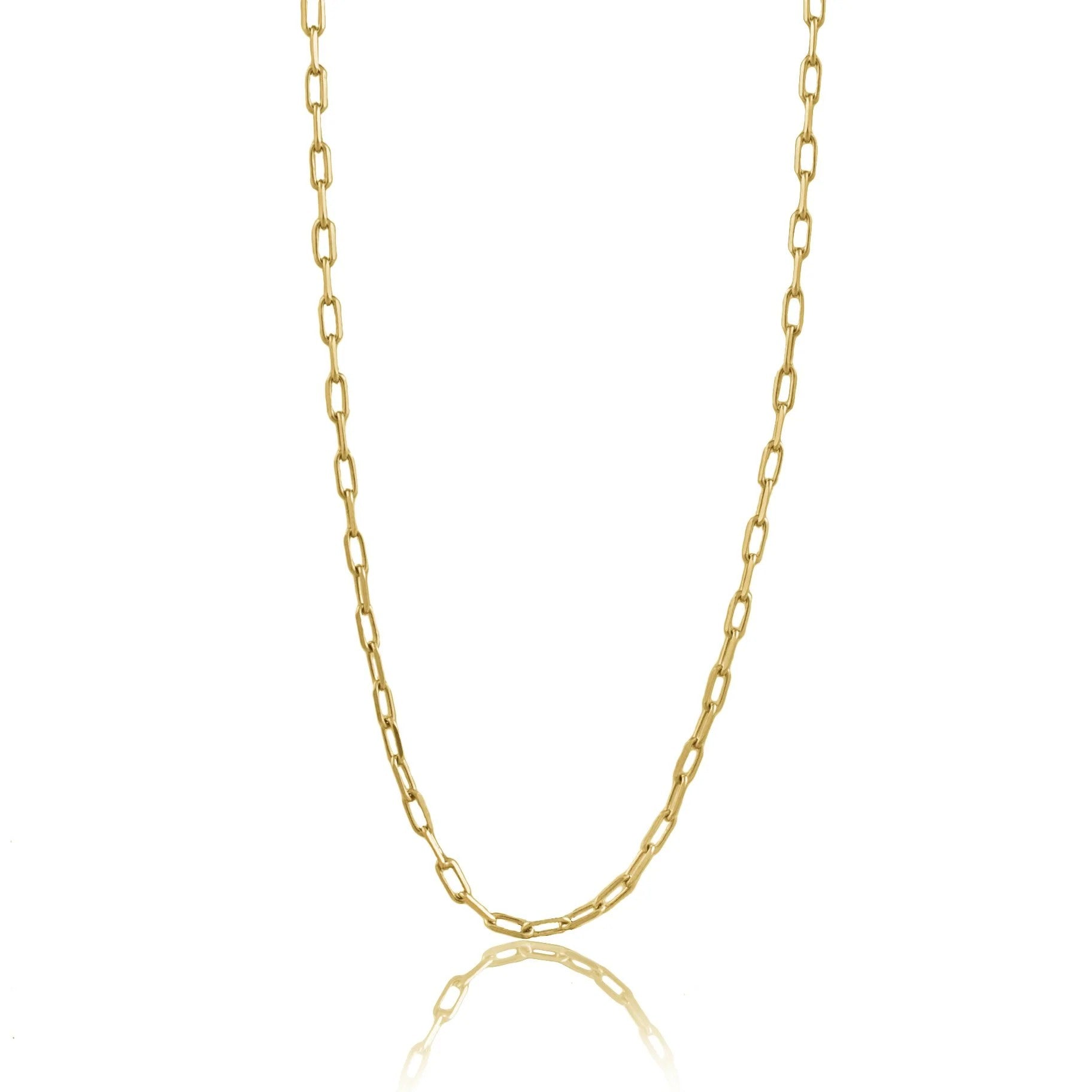 Luna & Rose Gold Long Beach Link Chain Necklace