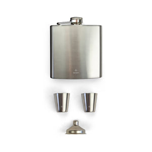 Stainless Steel Flask & Shotglass Set