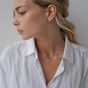 Silver Little Letter Stud (Single)