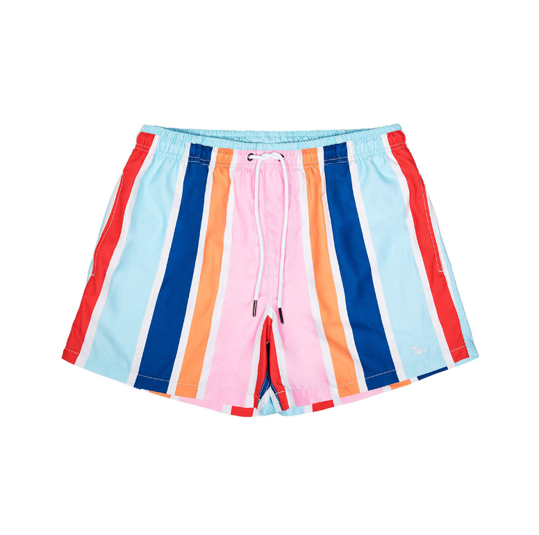 Dock & Bay Bright Pinstripe Swim Shorts