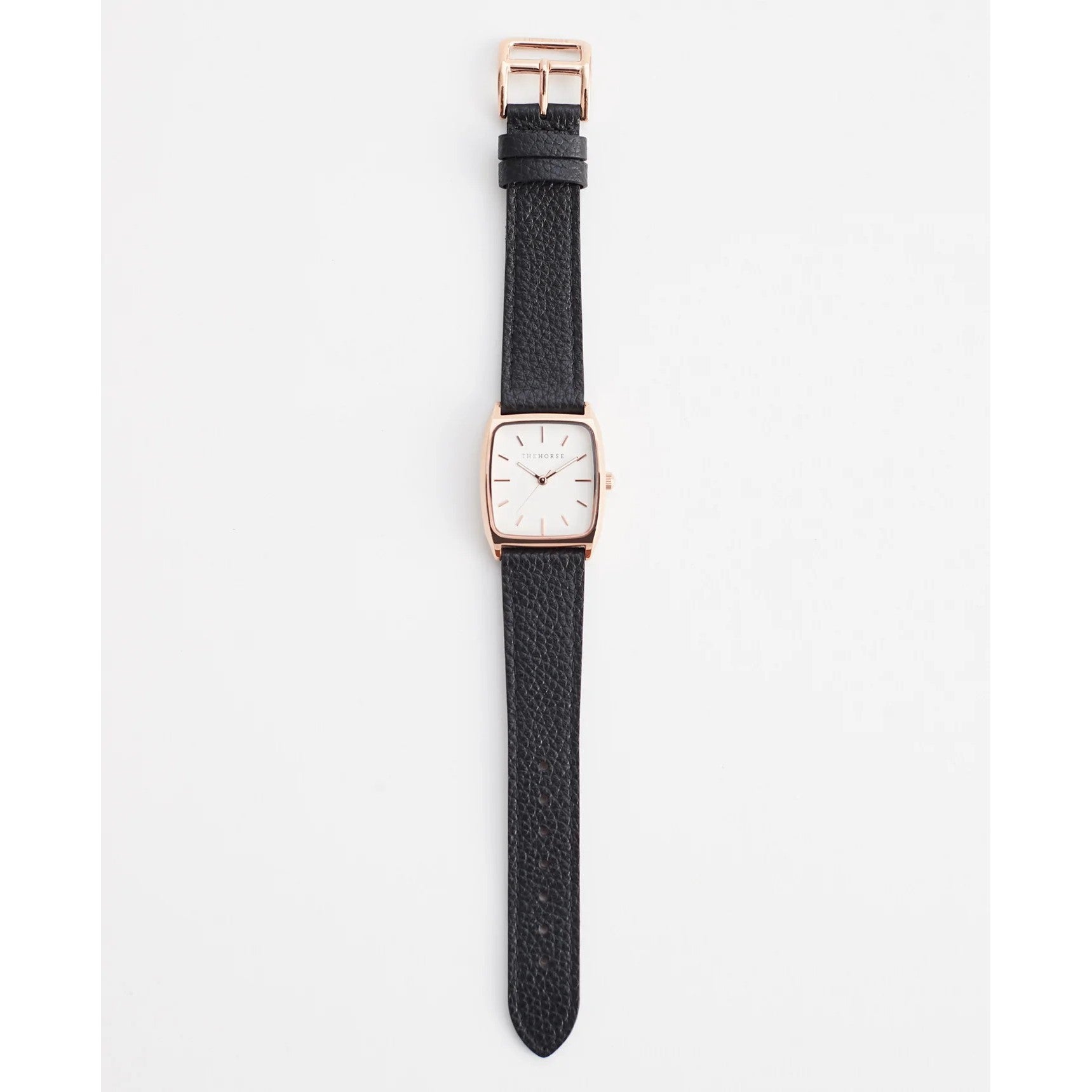 The Horse Black Rose Gold White Dial Dress Watch