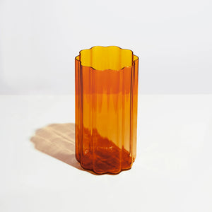 Fazeek Wave Vase - Amber