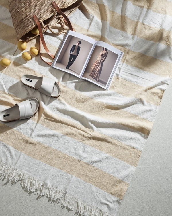 Baya Butter Cheltenham Cotton Throw