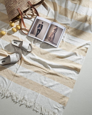 Baya Butter Cheltenham Cotton Throw