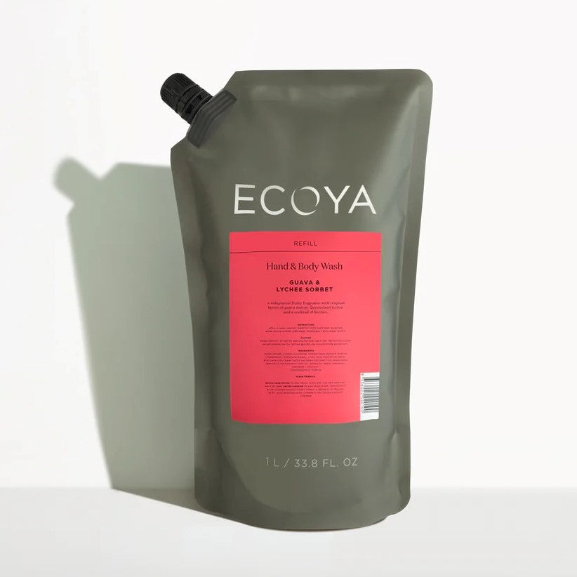 Ecoya Hand & Body Wash Refill Guava & Lychee Sorbet