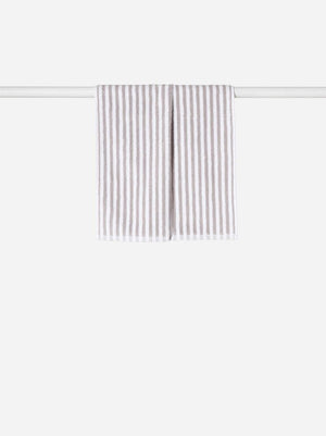 Wide Stripe Towel Range - Grey
