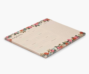 Rosa Weekly Meal Planner Notepad