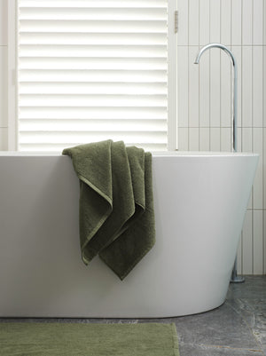 Cotton Bath Towel Range - Olive