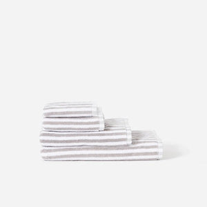 Citta Grey Wide Stripe Towel Range