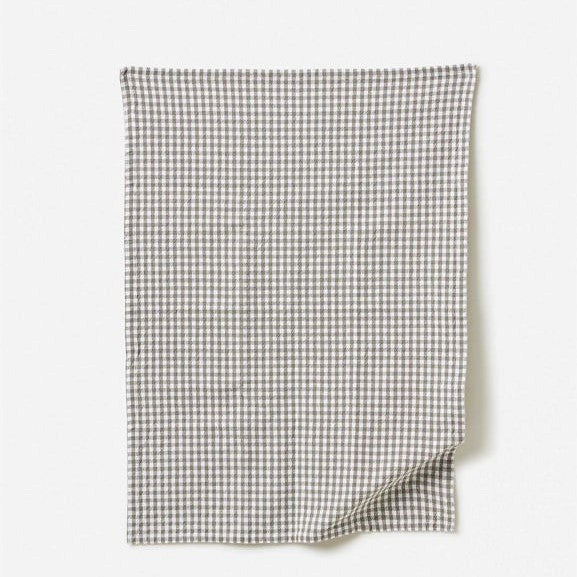 Olive Cotton Gingham Tea Towel