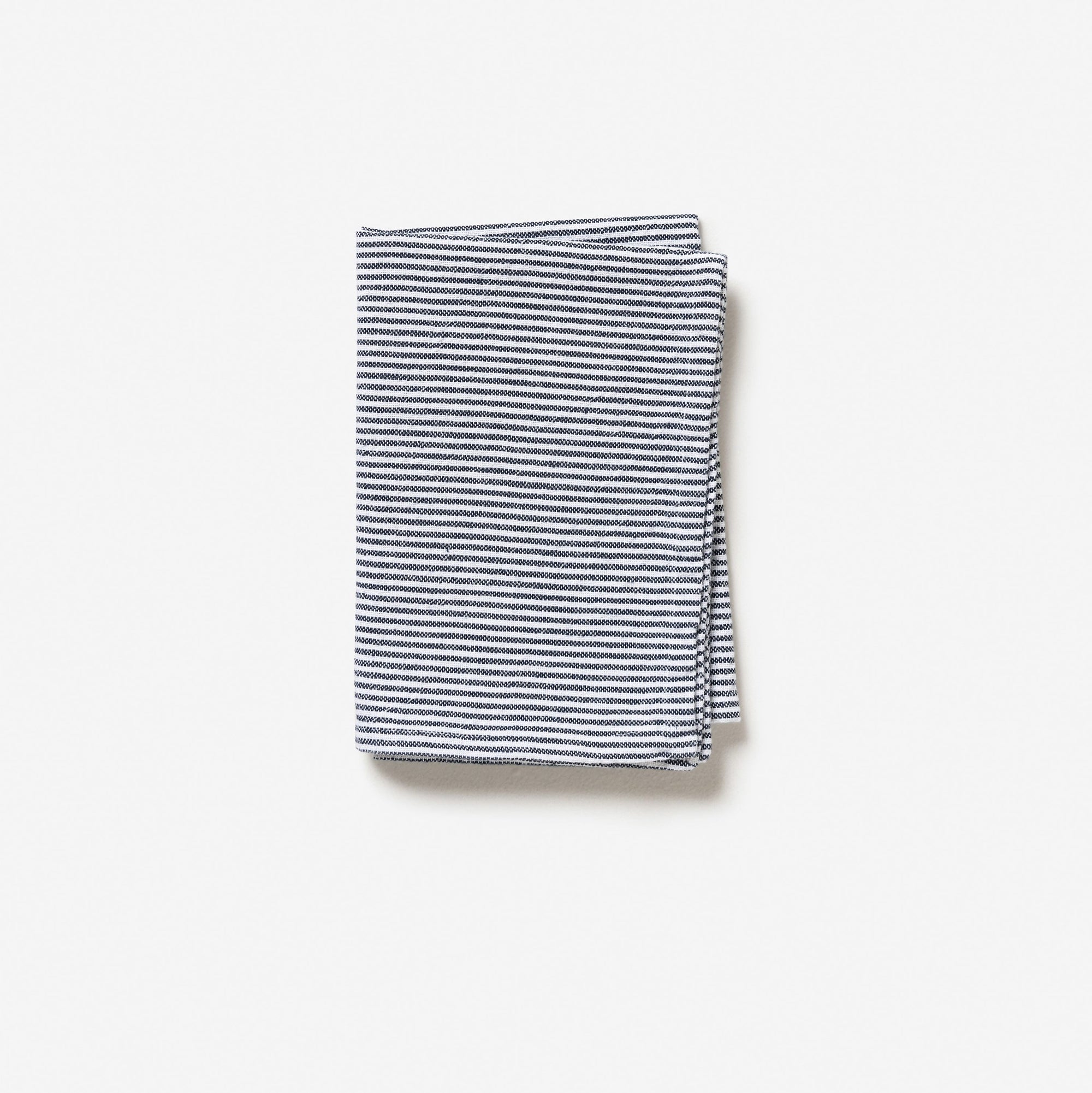 Citta Navy Stripe Washed Cotton Tea Towel